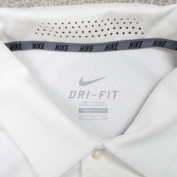 Nike Villanova Polo Shirt Mens 2XL White Villanova Dri-Fit Short Sleeve Pullover - Picture 6 of 10